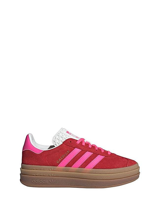 Imagen - Zapatillas rojas con franjas color rosa de Adidas