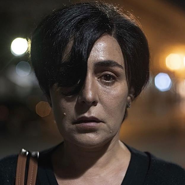 Candela, caracterizada como Rosario Porto para la serie El caso Asunta 