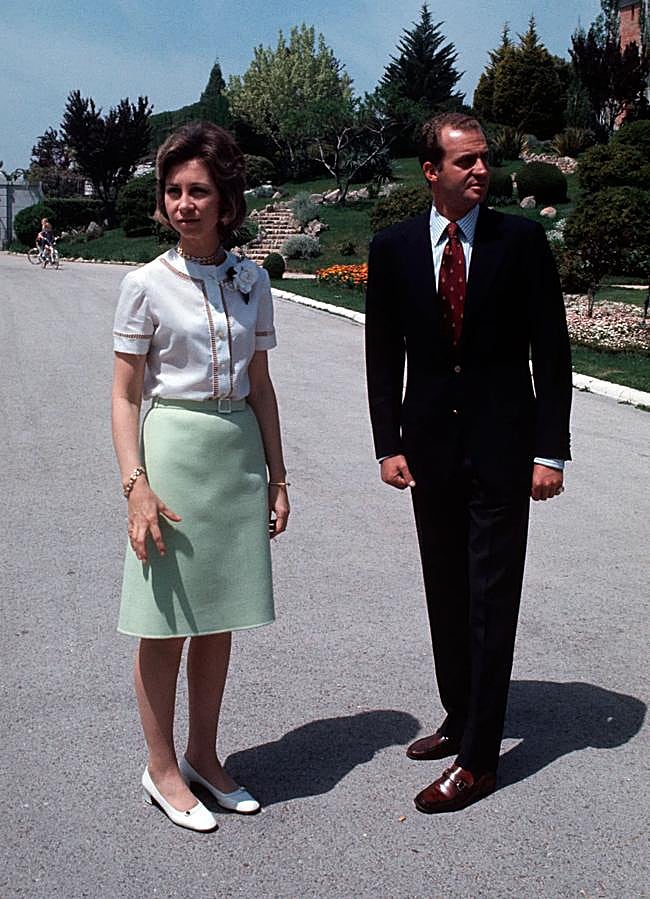 Imagen - Doña Sofía con un look en verde menta. Foto: GETTY.
