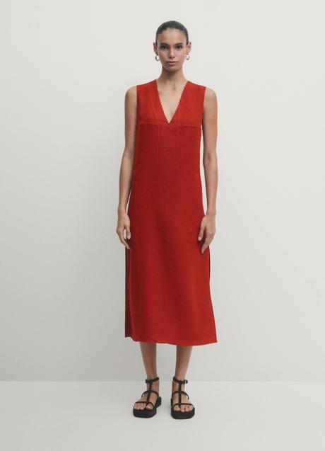 Imagen - Vestido rojo de Massimo Dutti (79,95 euros)