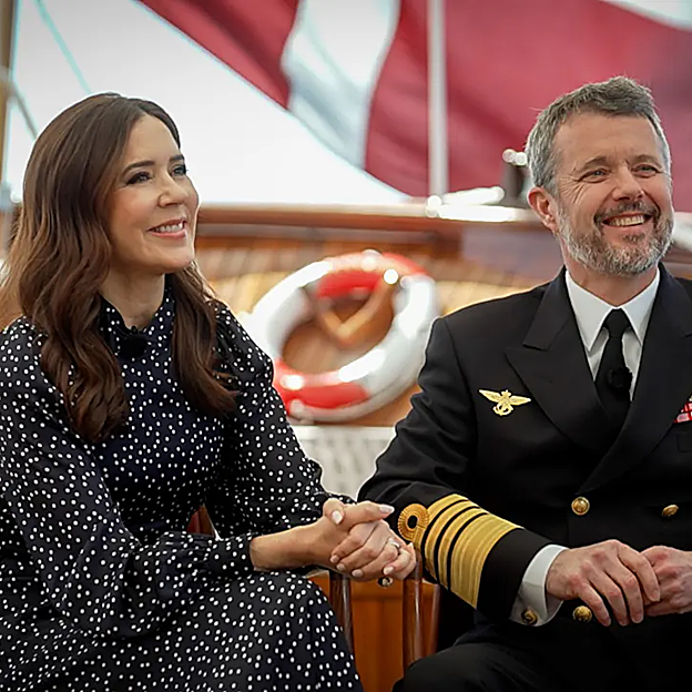 Federico y Mary de Dinamarca, durante la entrevista televisiva. 
