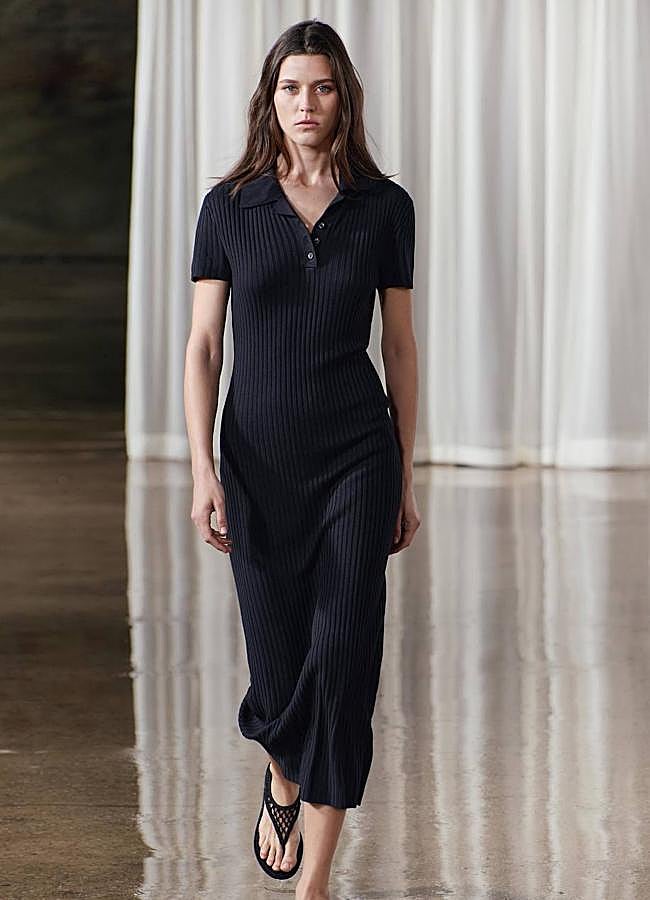 Imagen - Vestido de punto midi tipo polo