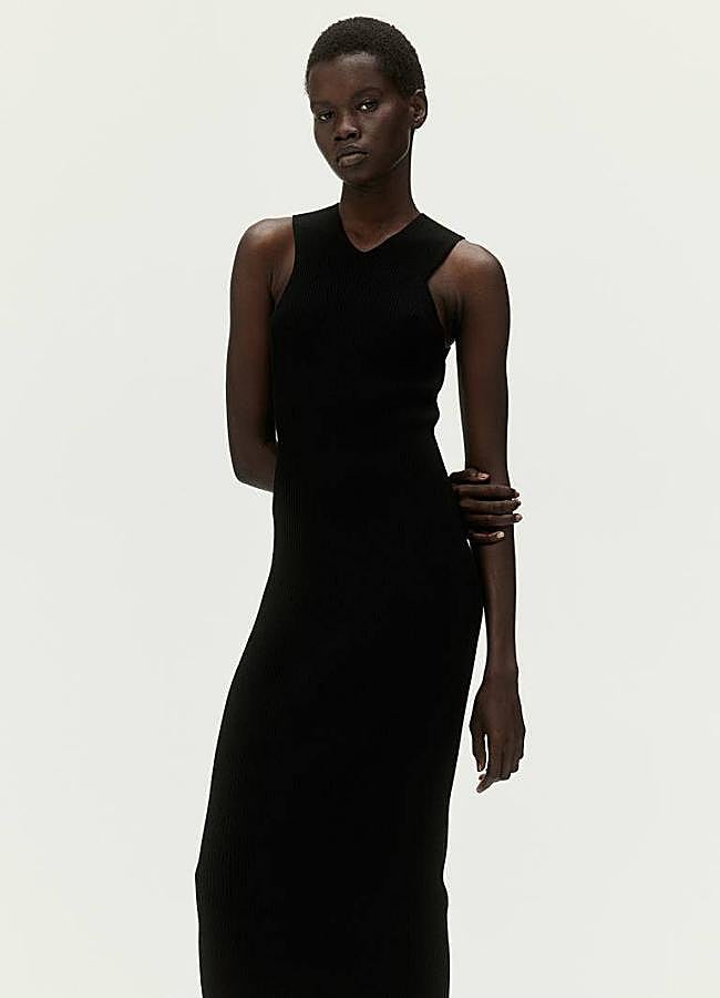 Imagen - Vestido de punto negro ajustado