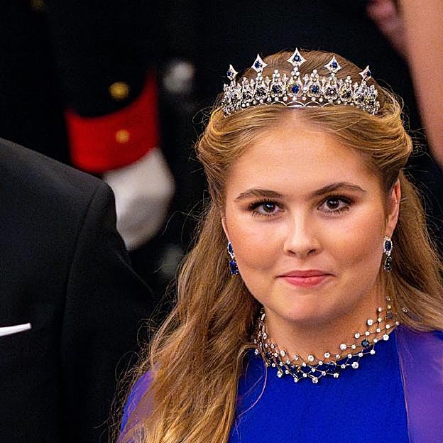 La princesa Amalia de Holanda durante el cumpleaños de Christian de Dinamarca. 