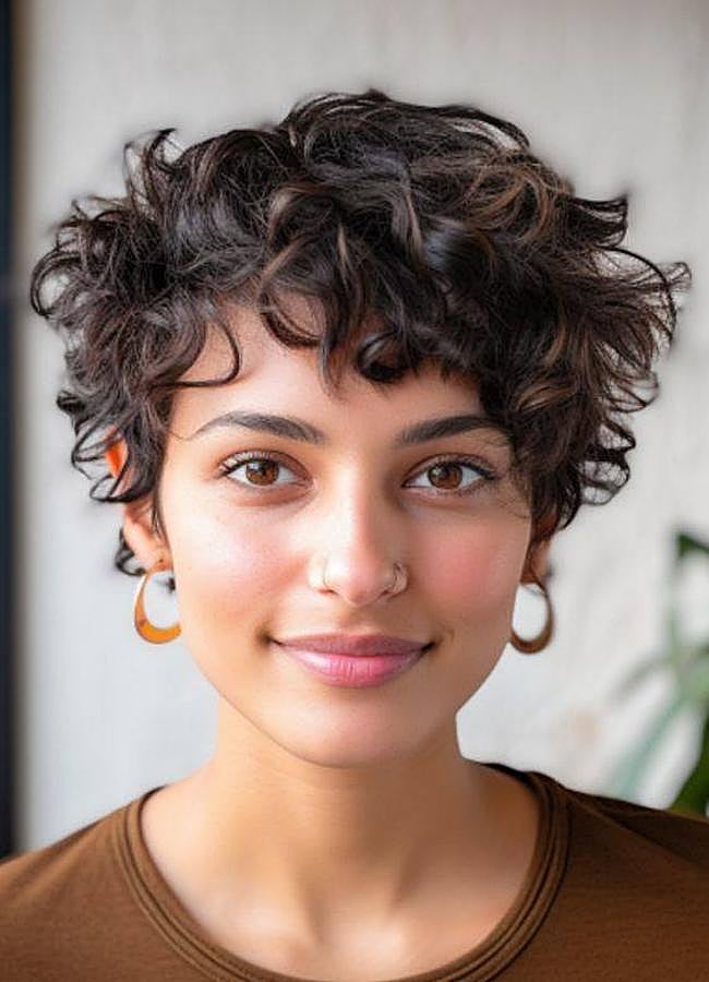 Imagen - Pixie en pelo rizado