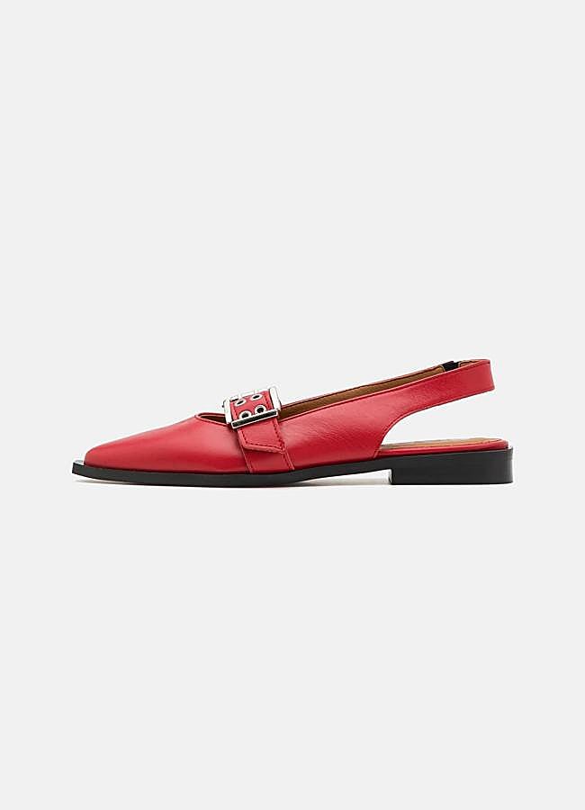 Imagen - Bailarinas rojas slingback de Bianco, 129,95 euros.