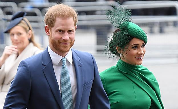 Los duques de Sussex durante el Día de la Commonwealth de 2020. 