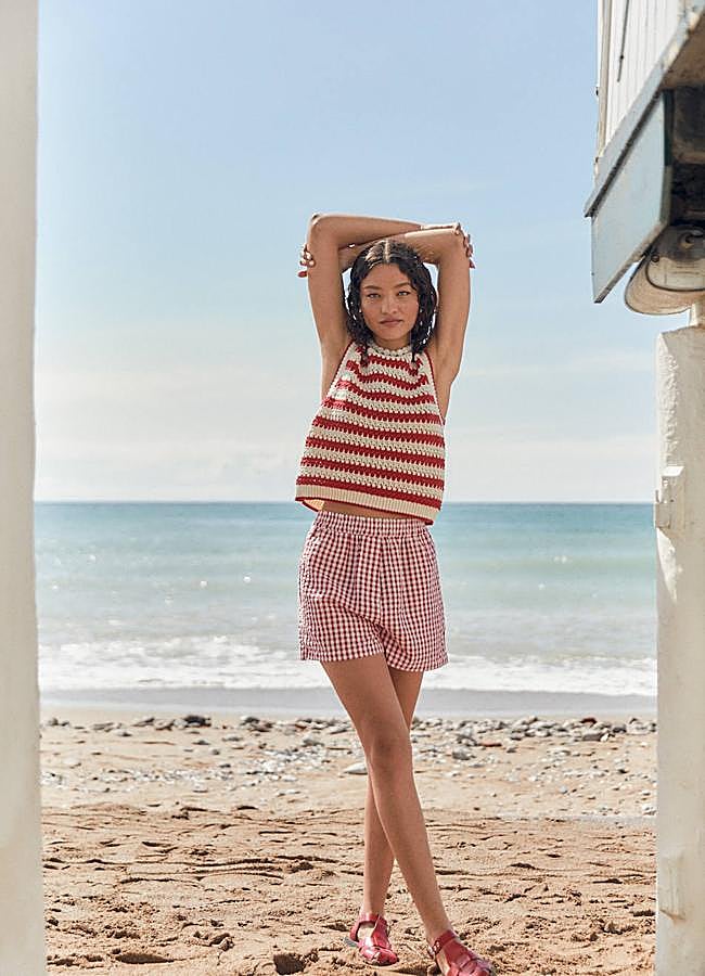 Imagen - Pantalones cortos con estampado de vichy