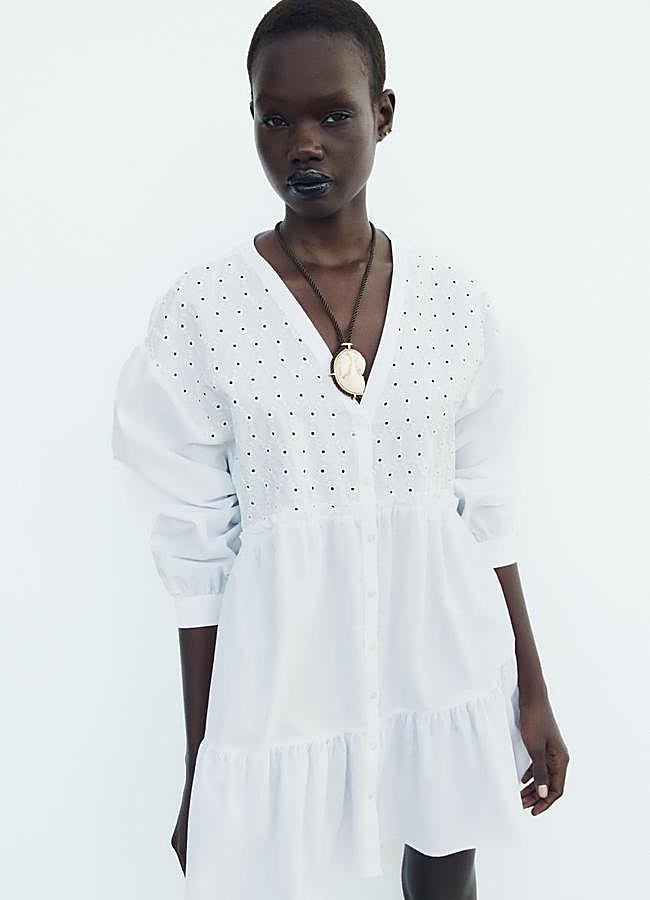 Imagen - Vestido blanco corto de Zara.