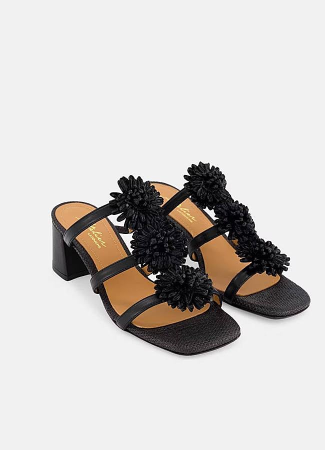 Imagen - Sandalias destalonadas con detalles de flor 3D