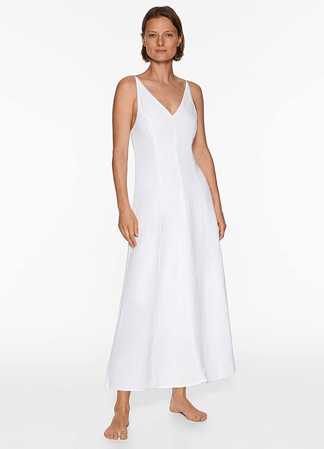 Imagen - Vestido de lino blanco midi