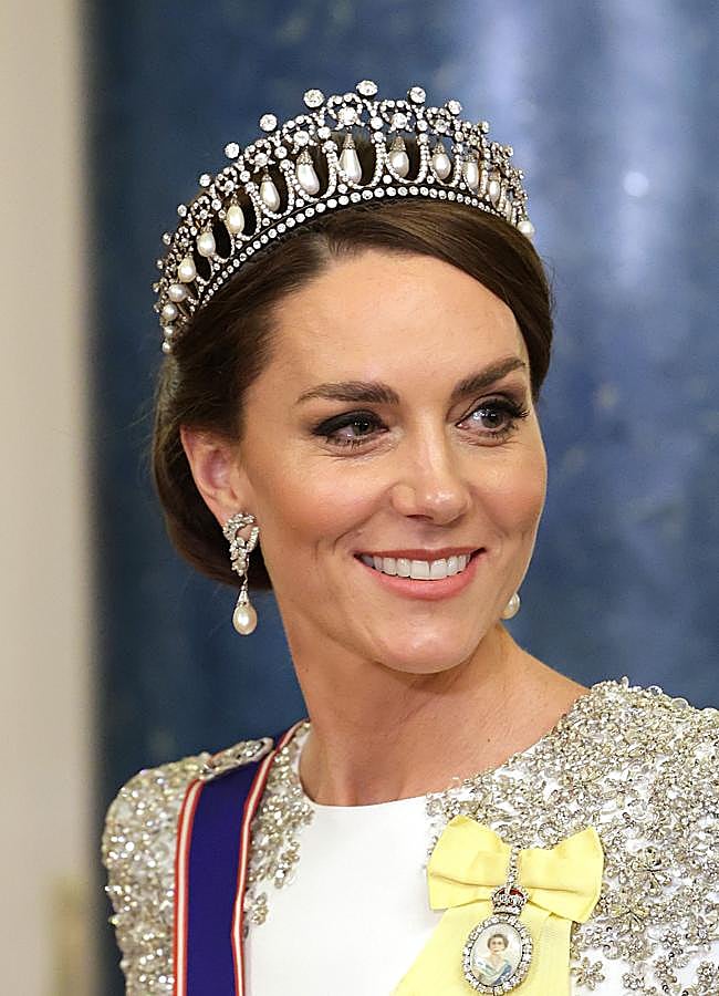 Imagen - Kate Middleton, en la cena de Estado de 2022 que ha inspirado el retrato. (GTRES)