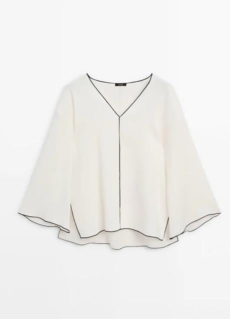Imagen - Blusa blanca de Massimo Dutti (69,99 euros)
