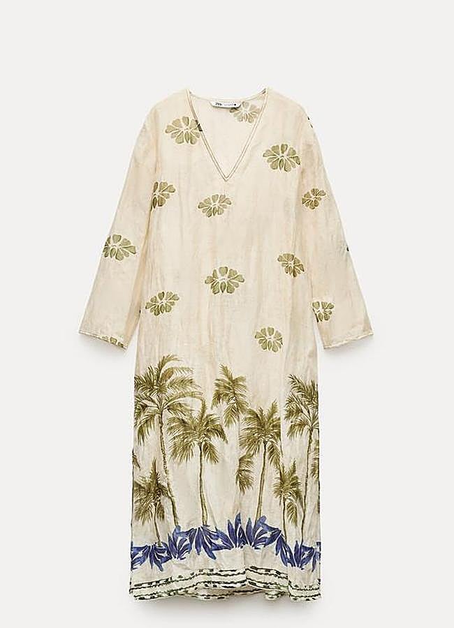 Imagen - Vestido túnica estampado ramio de Zara (59,95€)