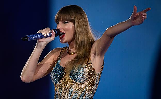 La cantante Taylor Swift en uno de sus conciertos. 