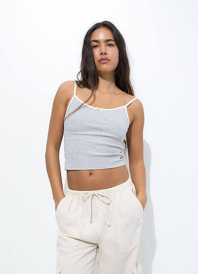 Imagen - Camiseta con rib adornada con lazo