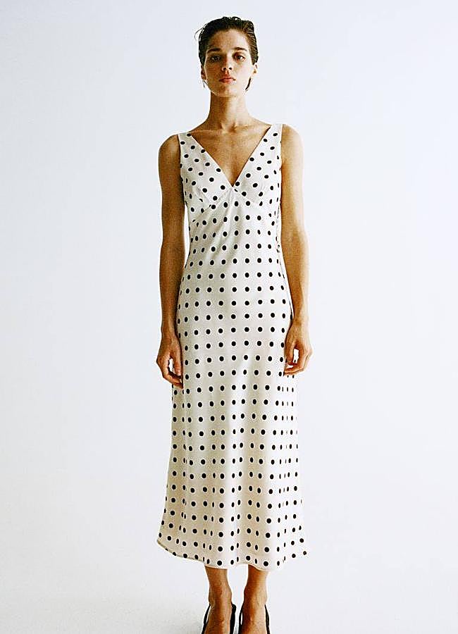 Imagen - Vestido midi de lunares estilo lencero