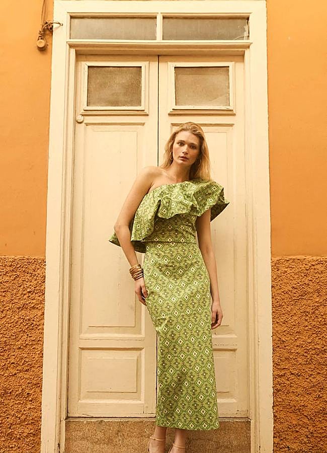 Imagen - Top y falda en color verde de Mattui Collection.