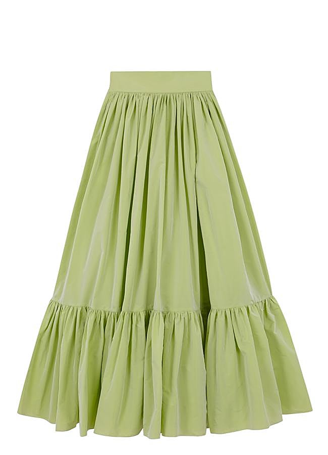 Imagen - Falda midi en color verde de Hortensia Maeso.