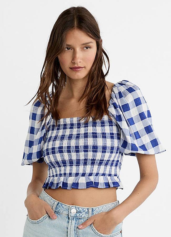 Imagen - Blusa con estampado de vichy