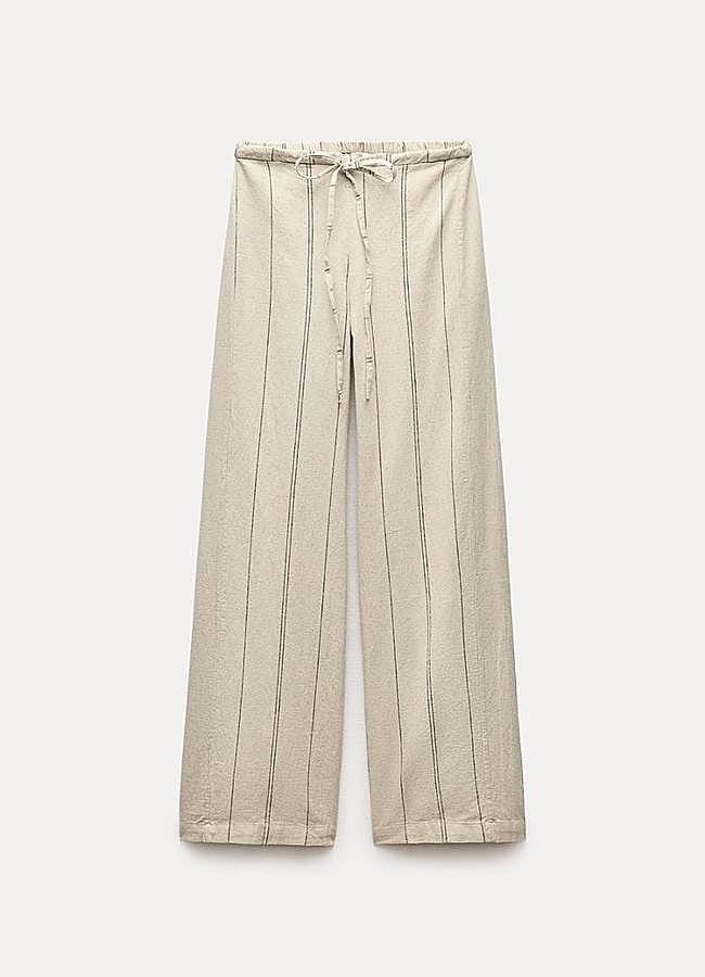 Imagen - Pantalón a rayas de lino de Zara (29,95€)