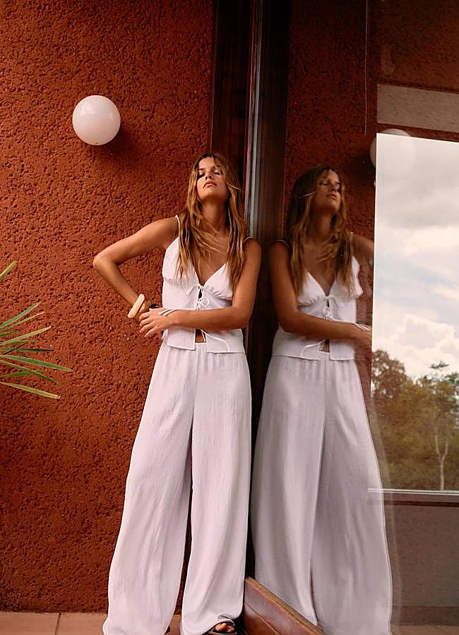 Imagen - Pantalones blancos satinados