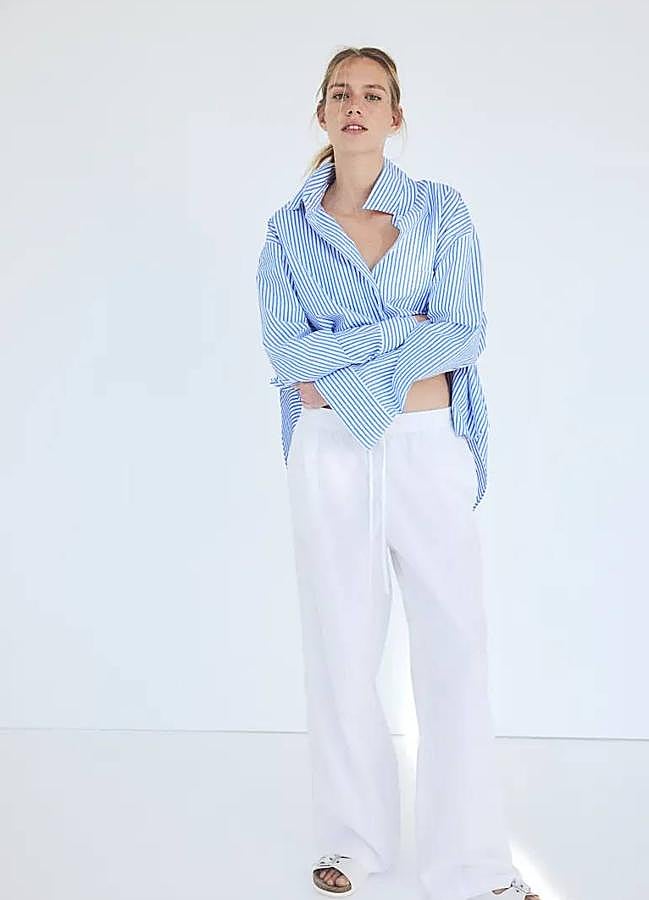 Imagen - Pantalones blancos en tejido de lino