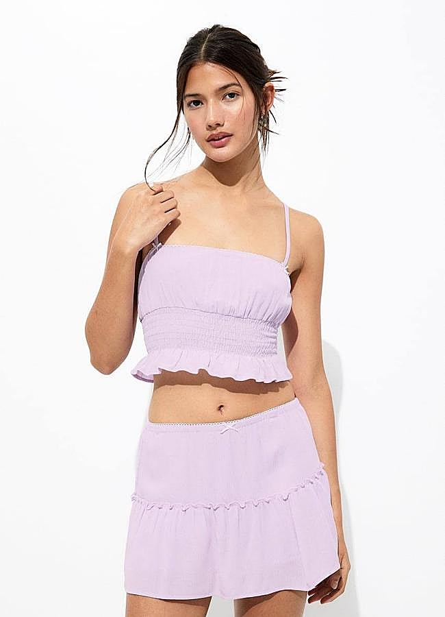 Imagen - Falda corta con lazo en color rosa