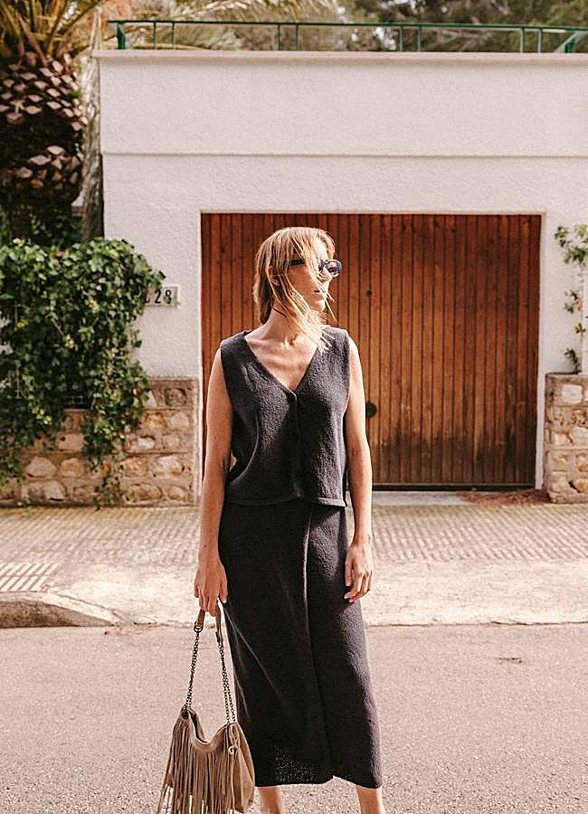 Imagen - Look de punto fresco con falda y top