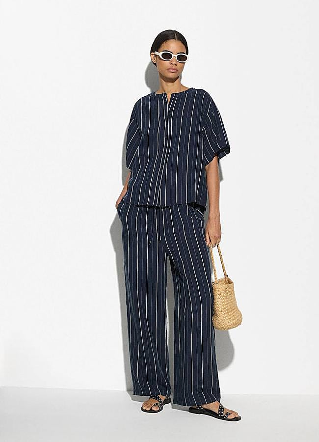 Imagen - Look con estampado de rayas en tejido de lino