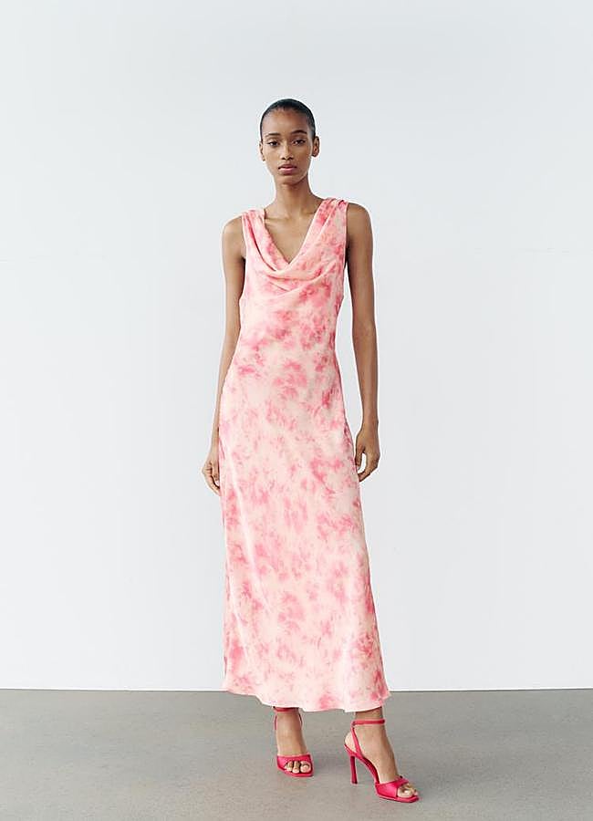 Imagen - Vestido satinado estampado tie dye de Zara (35,95€)