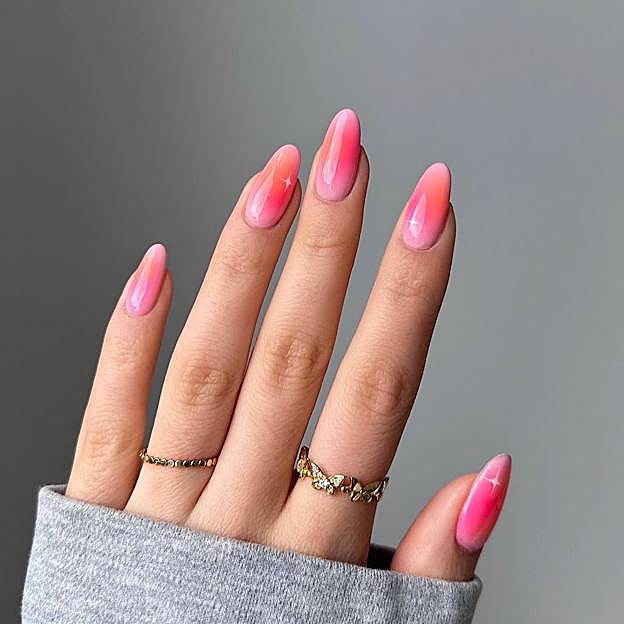 Sunset nails estilo aura