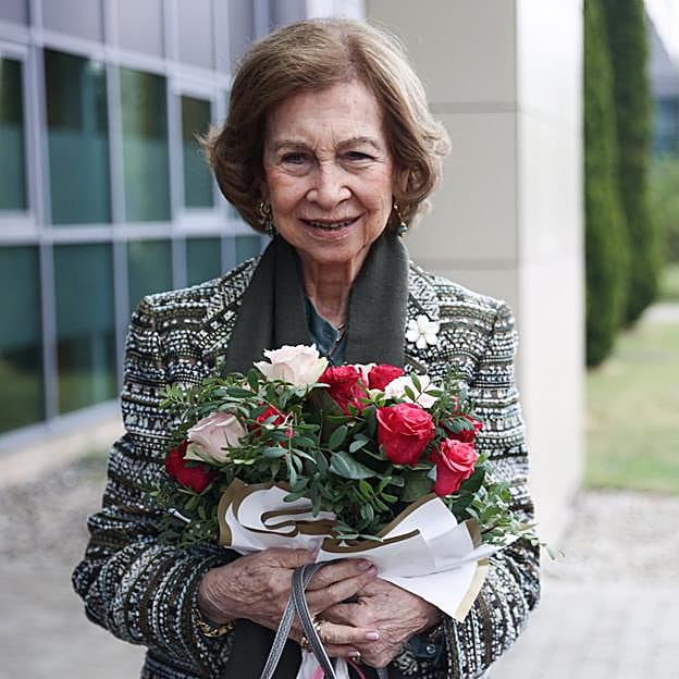 La reina Sofía en su visita a Polonia el pasado mes de abril.