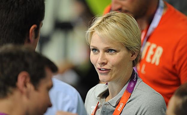 Charlène de Mónaco durante los Juegos Olímpicos de Londres de 2012. 