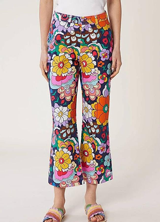 Imagen - Vaqueros estampados de flores multicolor