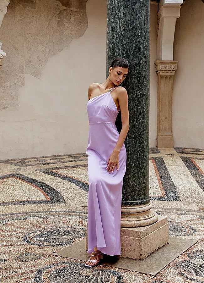 Imagen - Vestido satinado en color lavanda de Lady Pipa.