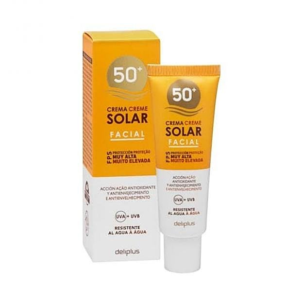 La crema solar facial Deliplus FPS 50+ de Mercadona