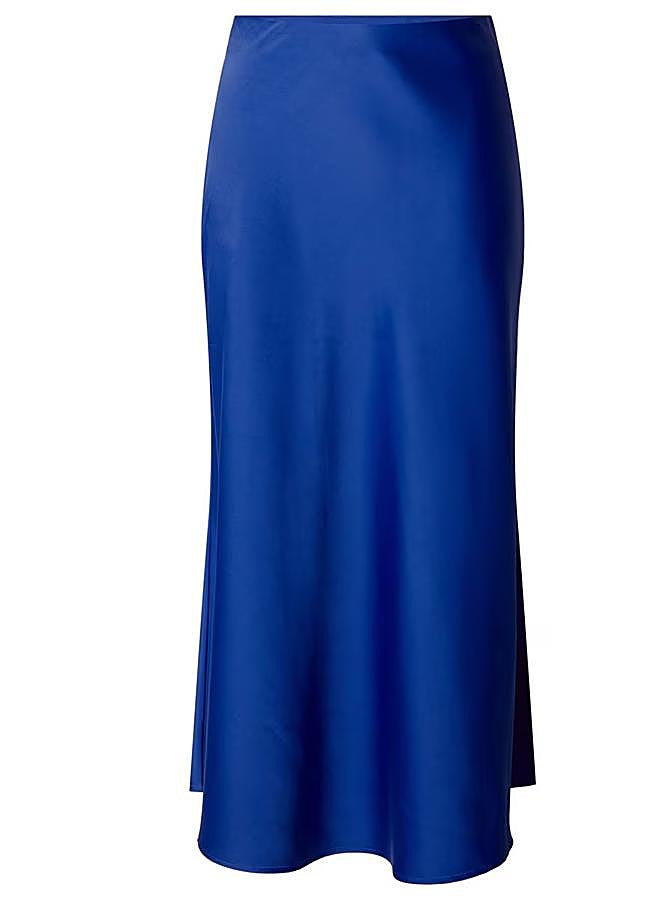 Imagen - Falda de satén azul de Selected Femme.