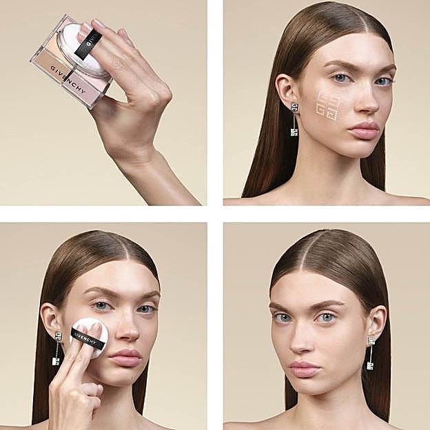 Cómo aplicar los polvos sueltos.