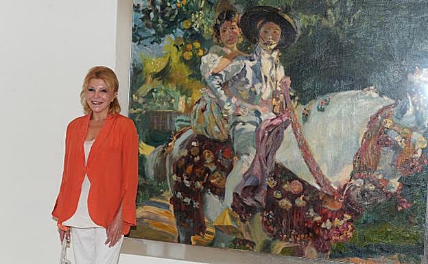 Tita Cervera en el Museo Thyssen de Málaga. 