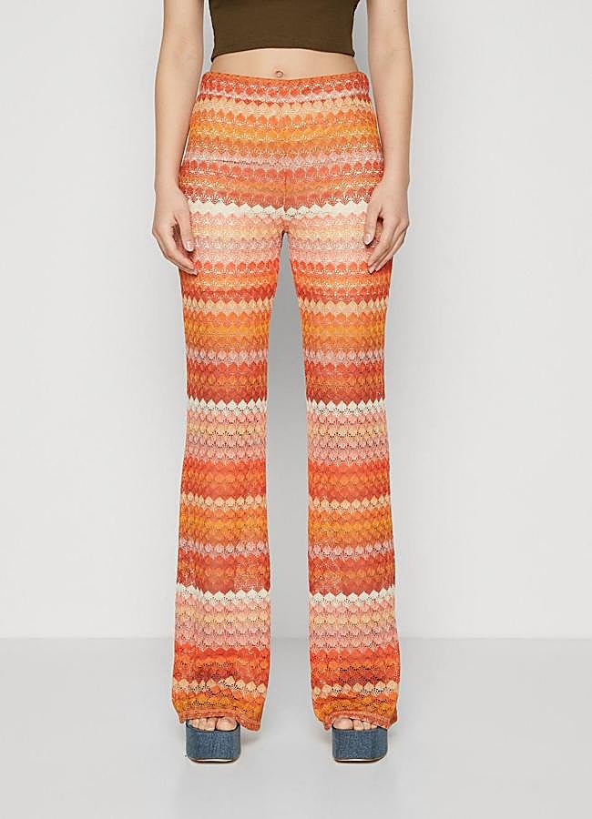 Imagen - Pantalones de punto semitransparente estilo flare