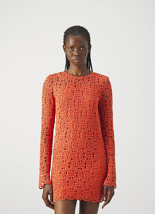 Imagen - Vestido naranja de crochet de Max&Co, 170,95 euros.
