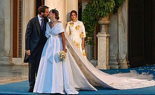 Philippos de Grecia y nina Flohr, el día de su boda. 