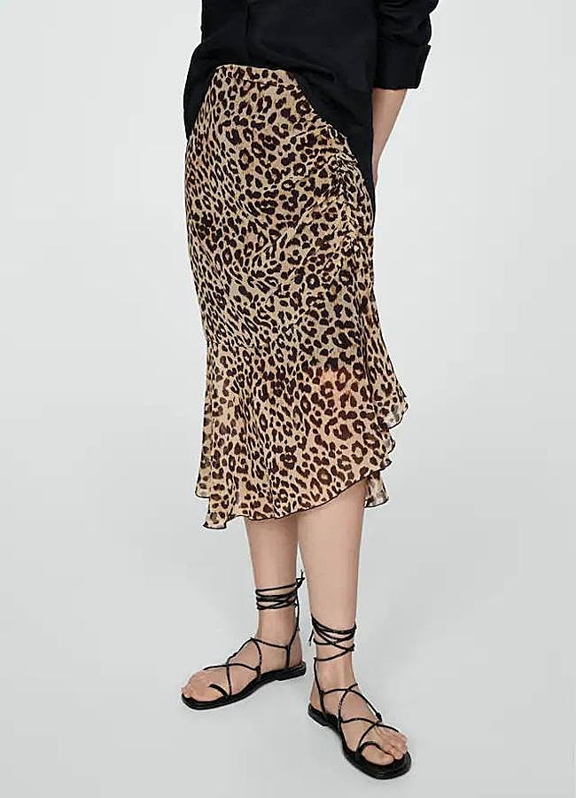 Imagen - Falda midi de leopardo