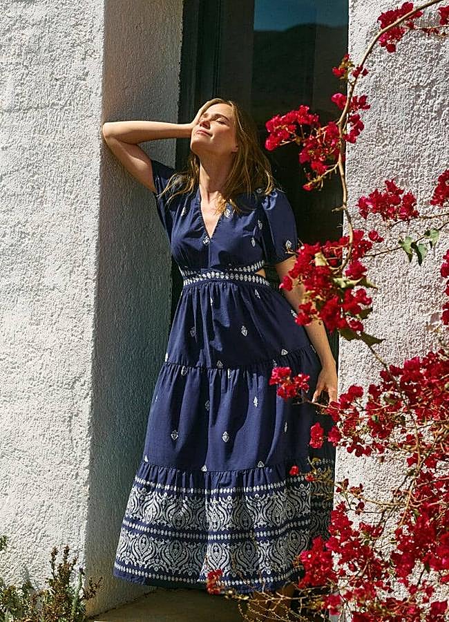 Imagen - Vestido con paneles bordado