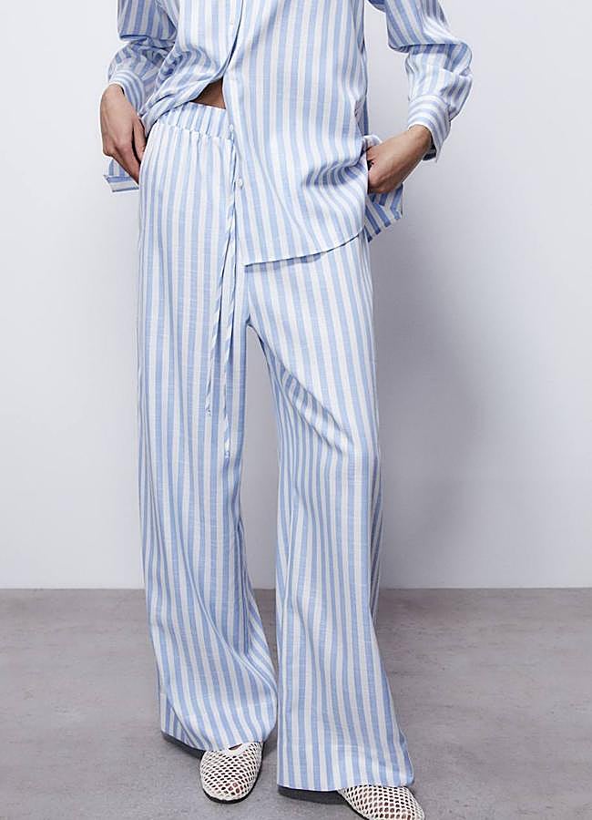 Imagen - Pantalones fluidos con estampado de rayas