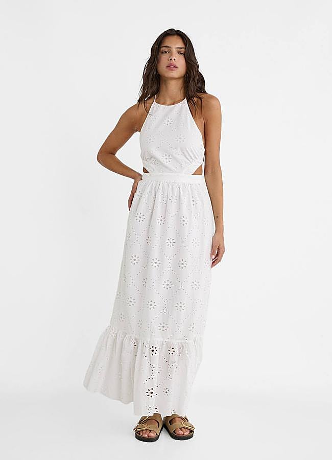 Imagen - Vestido blanco con bordado inglés