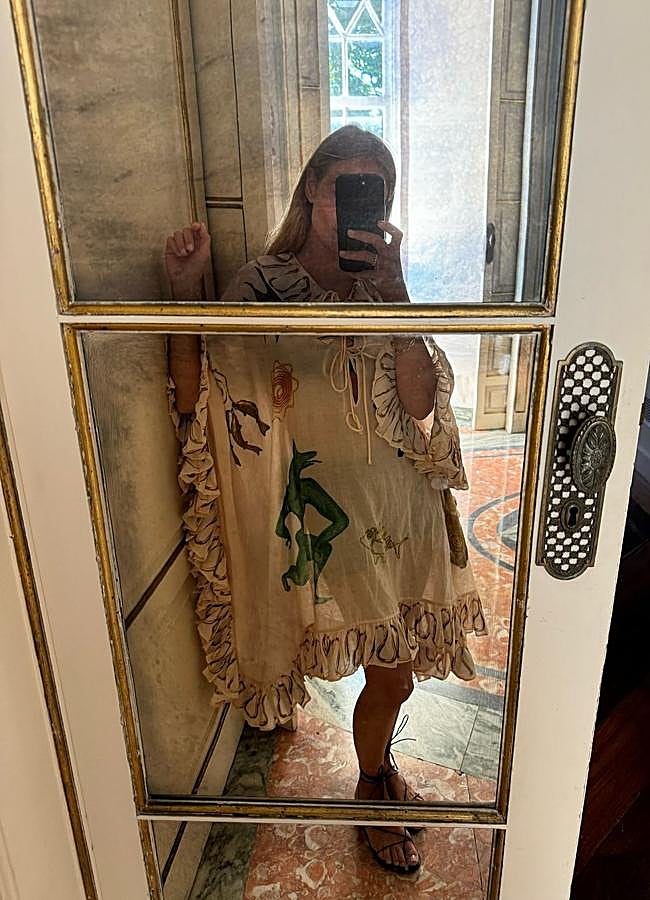 Imagen - Mafalda Patricio con caftán playero.