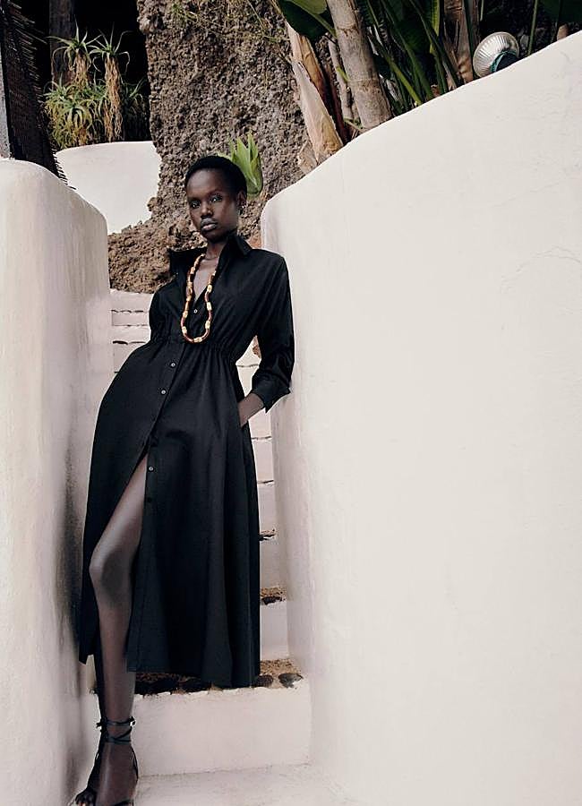 Imagen - Vestido negro camisero