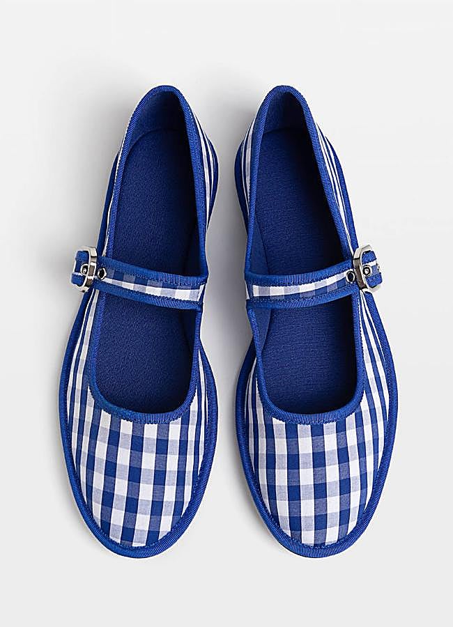 Imagen - Zapatos mary jane en estampado de vichy